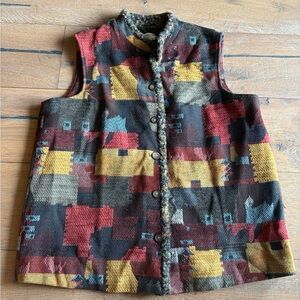 Coldwater Creek Multicolor Textured Vest